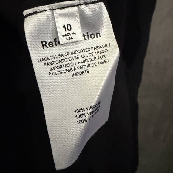 New Reformation Juliette Dress In Black Sz 10 B3288 - Picture 7 of 7